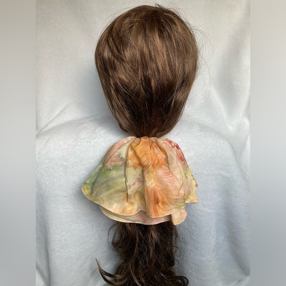 Add in bundle for total $15！Handmade Unique Hair Scrunchie Floral Pattern XL - Picture 7 of 7